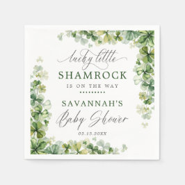 LuckyLittle Shamrock St. Patrick's Day Baby Shower スタンダードカクテルナプキン