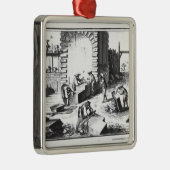 Lucotte著刻まれる仕事の石工 メタルオーナメント (右)