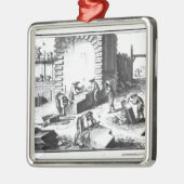 Lucotte著刻まれる仕事の石工 メタルオーナメント (左)