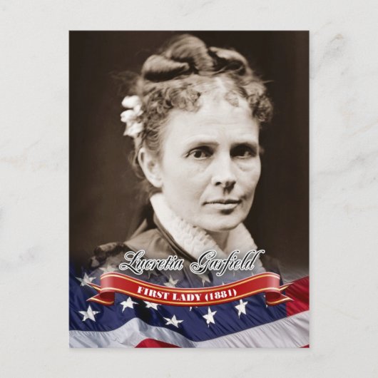 Lucretia Garfield、アメリカ大統領夫人 ポストカード (正面)