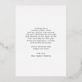 LUCYゴールドフォイルおもしろいファミリーHo Ho Hoフォトクリスマス 箔シーズンカード (裏面)