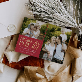 LUCYゴールドフォイルおもしろい家族フォトクリスマおもしろいス 箔シーズンカード