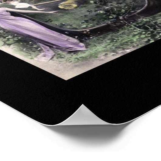 LUCYヴィンテージアルファベット文字の名前アート ポスター (角)