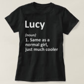 LUCY定義パーソナライズされた名おもしろい誕生日G Tシャツ (デザイン正面)