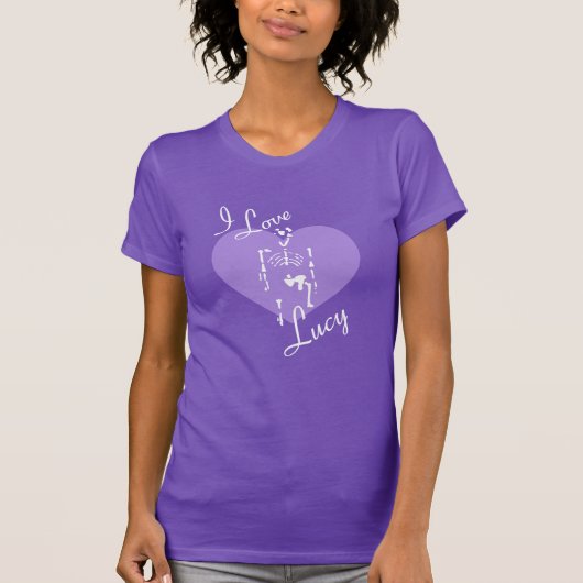 Lucy (Australopithecus) - I Love Lucy Anthropology Tシャツ (正面)