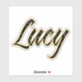 Lucy black gold Lettering Aufkleber Sticker シール (シート)