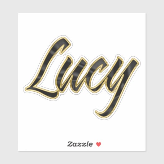 Lucy black gold Lettering Aufkleber Sticker シール (シート)