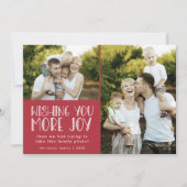 LUCY Dark Redおもしろい家族フォトクリスマおもしろいス シーズンカード (正面)