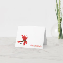 Lucy Keepmovin折り畳みグリーティングカード水平 サンキューカード