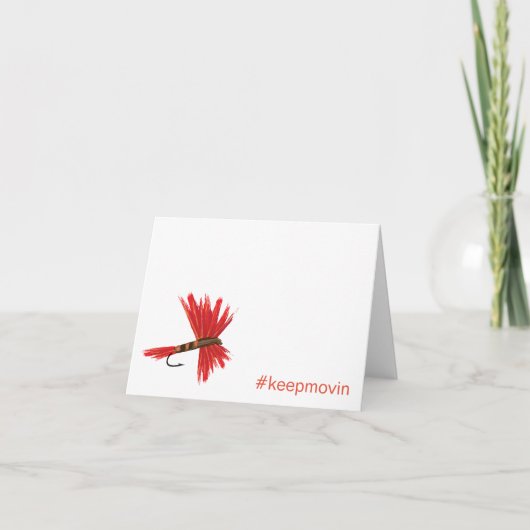 Lucy Keepmovin折り畳みグリーティングカード水平 サンキューカード (正面)