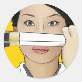 Lucy Lu Kill Bill Sticker ラウンドシール (正面)