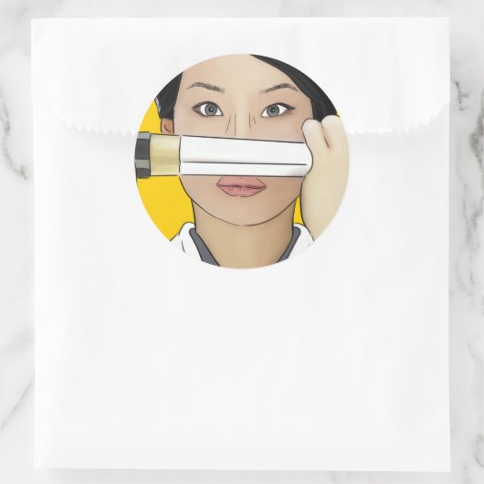 Lucy Lu Kill Bill Sticker ラウンドシール (バッグ)