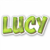 Lucy Name Kiwi Design Aufkleber Sticker シール (正面)