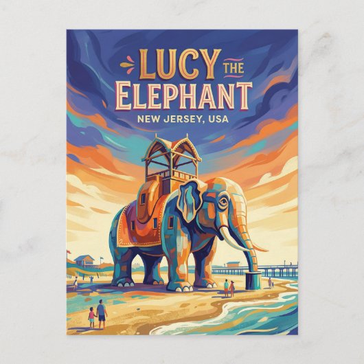 Lucy the Elephant USA ポストカード (正面)