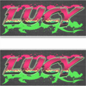 Lucy Vorname Name Graffiti Aufkleber Sticker シール (正面)