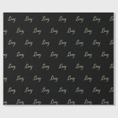 Lucy white gold Handwriting Geschenkpapier ラッピングペーパー (フラット)