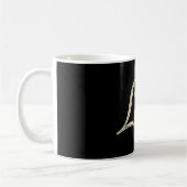 Lucy white gold Handwriting Tasse Kaffeetasse コーヒーマグカップ (左)