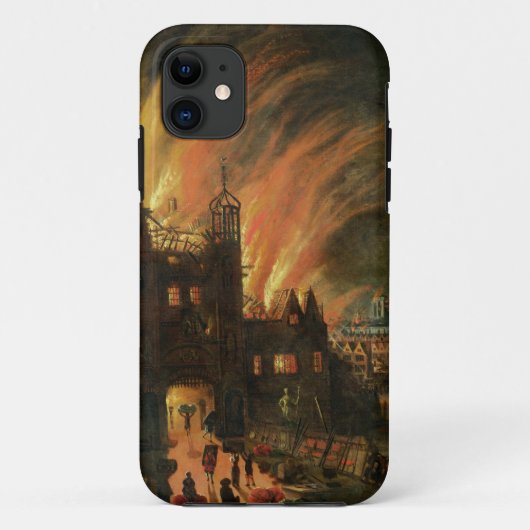 Ludのロンドン(1666年9月)の素晴らしい火 Case-Mate iPhoneケース (裏面)