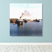 Ludington Car/Rail Ferriesキャンバス印刷 キャンバスプリント (インサイチュ (ウッドフロア))