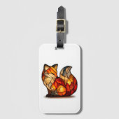 Ludky Fox Charm Travel Luggage Tag ラゲッジタグ (正面縦)