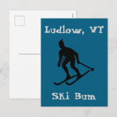 Ludlow, VTスキーバム（グリーンマウンテンバーモントスキー） シーズンポストカード (正面/裏面)