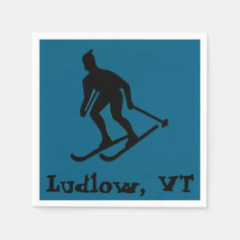 Ludlow, VTスキー（グリーンマウンテンバーモントスキー） スタンダードカクテルナプキン
