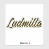 Ludmilla black gold Lettering Aufkleber Sticker シール (シート)