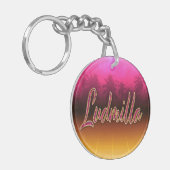 Ludmilla Vorname Name pink Schlüsselanhänger キーホルダー (正面左)