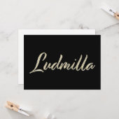 Ludmilla white gold Handwriting Karte カード (正面/裏面インサイチュ)