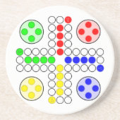 Ludoのクラシックなボードゲーム コースター (正面)