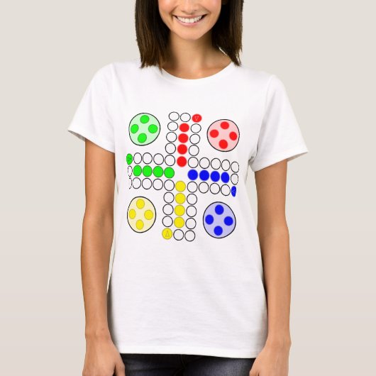 Ludoのクラシックなボードゲーム Tシャツ (正面)