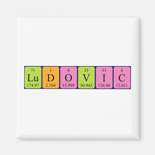 Ludovic周期表名磁石 マグネット (正面)
