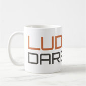 Ludumの挑戦の光沢がある時計 コーヒーマグカップ (左)