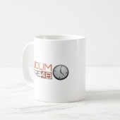 Ludumの挑戦の光沢がある時計 コーヒーマグカップ (正面左)