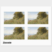 Ludvig Kabell – 海での夏の日 長方形シール (シート)