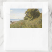 Ludvig Kabell – 海での夏の日 長方形シール (バッグ)