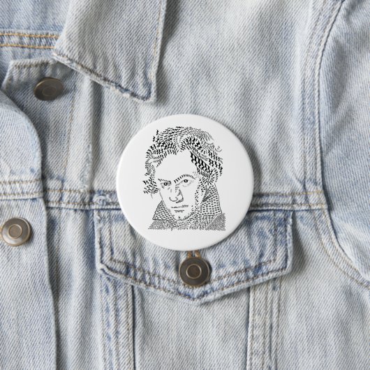 Ludwig Van Beethoven、音楽ノート、音楽シンボル 缶バッジ (インサイチュ)