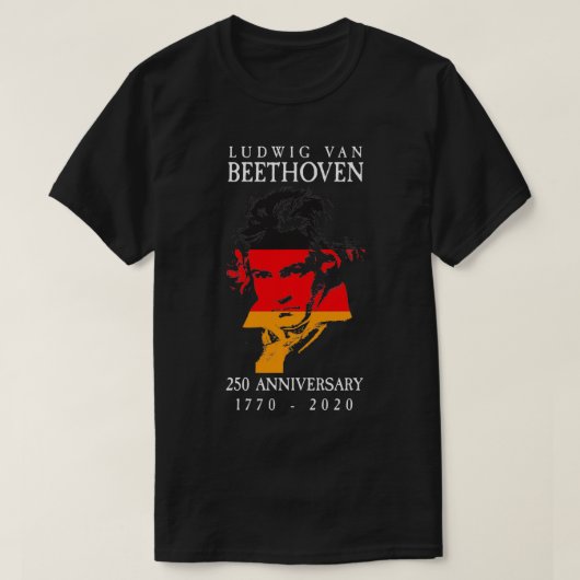 Ludwig Van Beethoven 250 17702020 Music Lover Gift Tシャツ (デザイン正面)