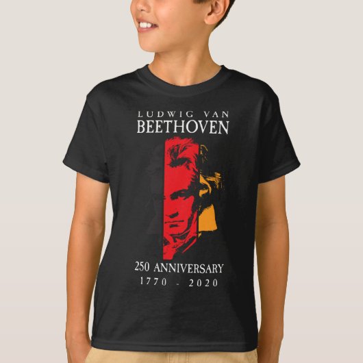 Ludwig Van Beethoven 250 1770-2020音楽愛好家Gif Tシャツ (正面)