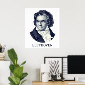 Ludwig van Beethoven, blue ポスター (ホームオフィス)