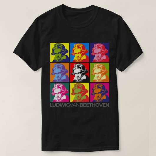 Ludwig van Beethoven pop-art portrait poster Class Tシャツ (デザイン正面)