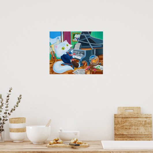 「Ludwig van Caathoven」ポスター ポスター (キッチン)