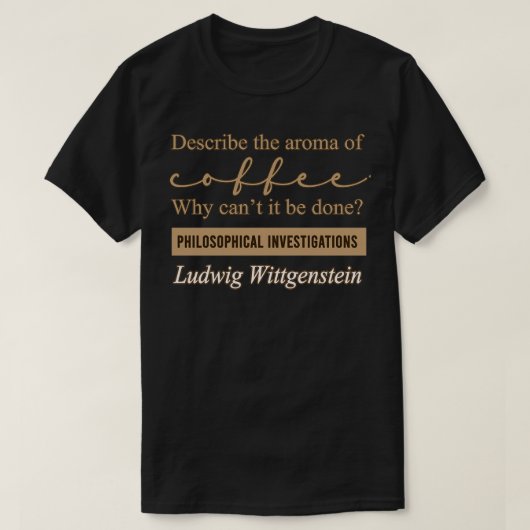Ludwig Wittgenstein哲学的調査 Tシャツ (デザイン正面)