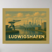 Ludwigshafen Germany City Art ポスター (正面)