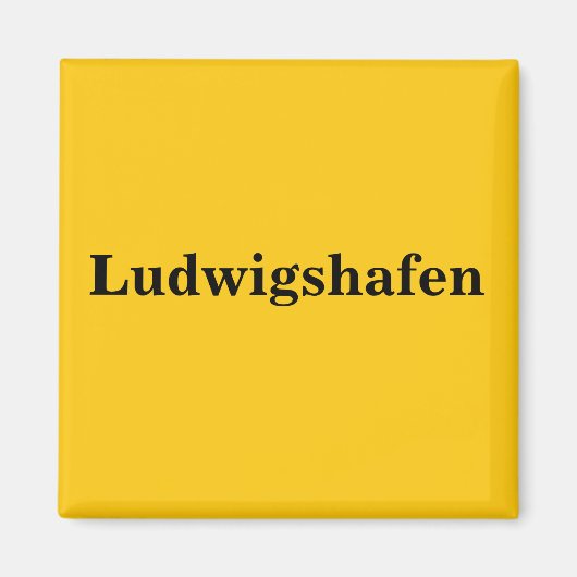 Ludwigshafen  Magnet Schild Gold Gleb マグネット (正面)