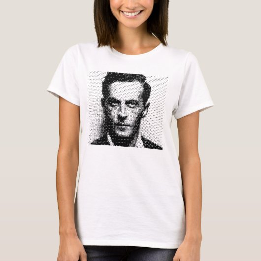 Ludwik Wittgenstein raster portrait Tシャツ (正面)