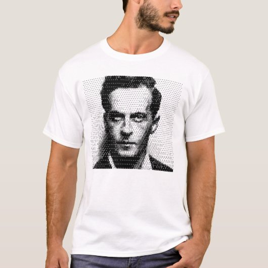 Ludwik Wittgenstein raster portrait Tシャツ (正面)