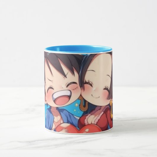 Luffy & Boa Hancock Anime Mug マグカップ (中央)