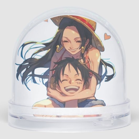 Luffy & Boa Hancock Anime Snow Globe (裏面)