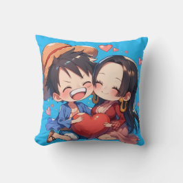 Luffy & Boa Hancock Anime Throw Pillow クッション